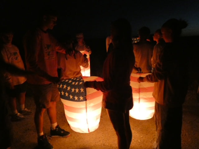 America Flag Sky Lantern - 10 Pack